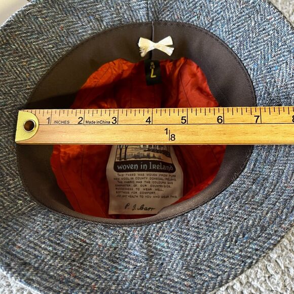 Donegal Tweed Wool Hat Mens 7 Medium 57  Brown Woven In Ireland - Picture 8 of 8